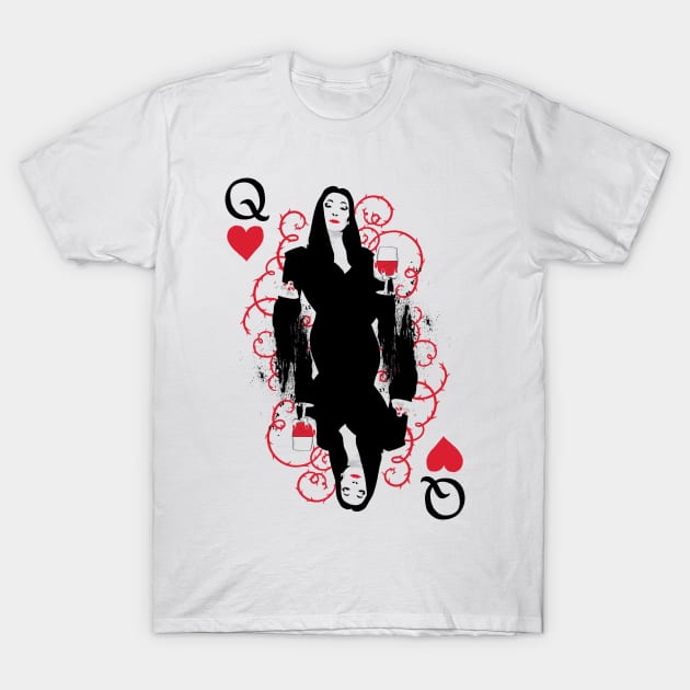 Addams Cards - Morticia T-Shirt by polliadesign